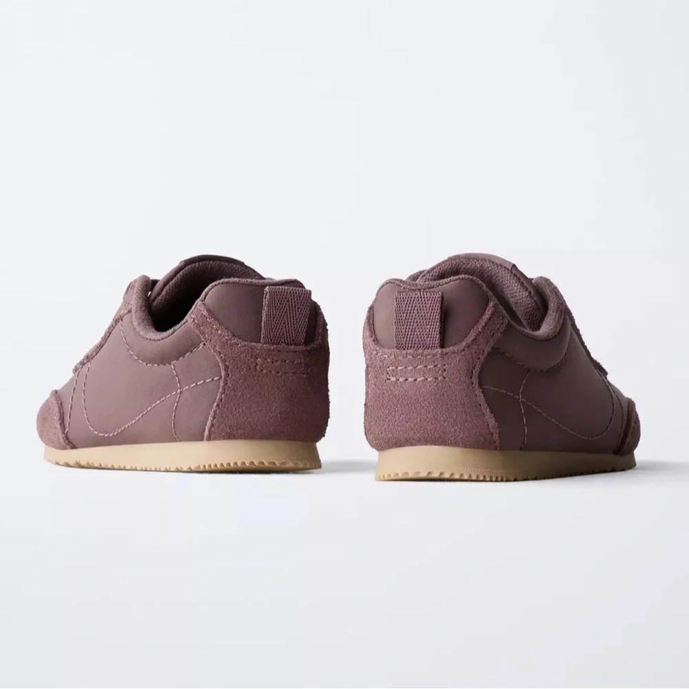 Zara COLBO Kids Sneakers in Burgundy Chocolate Brown - Picture 6 of 7